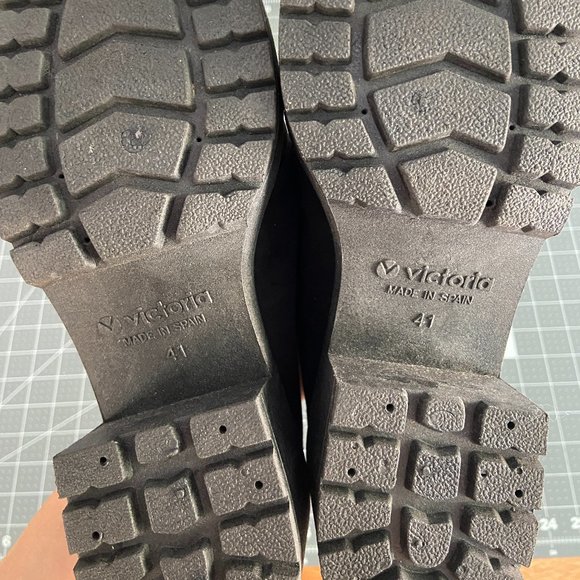 NWOT women's Victoria Chunky Heel Lace-Up Oxford - Vegan suede black - Picture 6 of 6